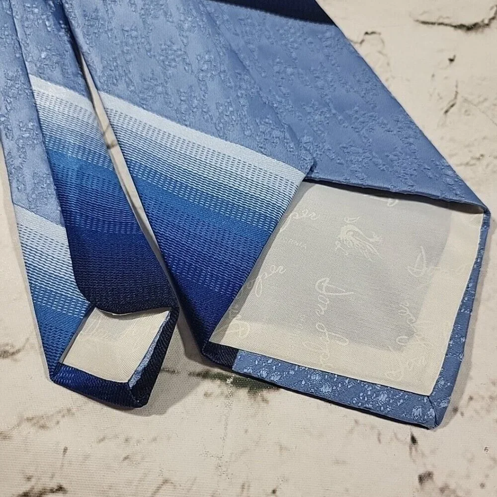 Vintage Don Loper of California Blue Diagonal Stripe‎ Neck Tie